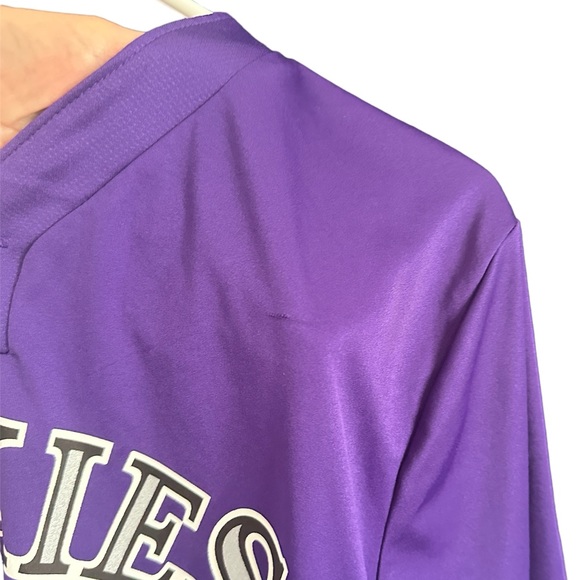 Nike Team MLB Colorado Rockies dark purple men’s jersey number 14 size small - Picture 10 of 10